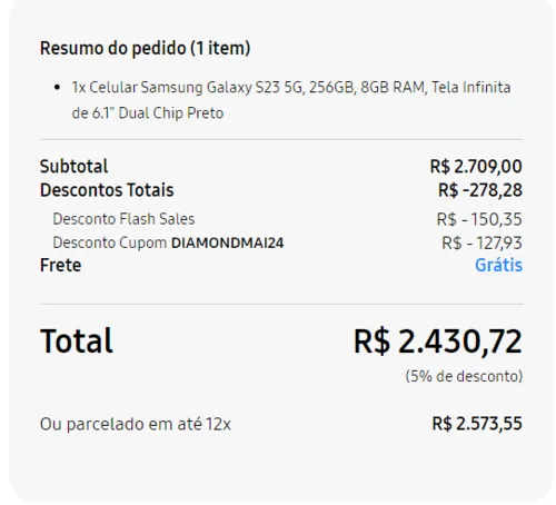 Imagem na descrição da promoção