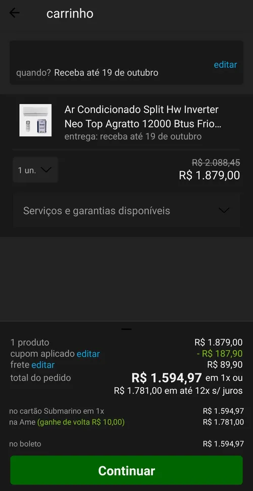 Imagem na descrição da promoção