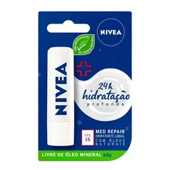 [Leve 4, pague 2] (R$7,52 cada) Hidratante Labial Nivea Med Repair