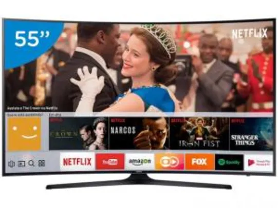 Smart TV LED 55" UHD 4K Curva Samsung 55MU6300 com HDR Premium, Tizen, Steam Link - R$ 2699
