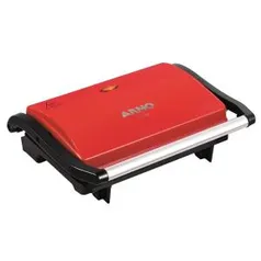 Grill Arno Compact Uno com Antiaderente - Vermelho | R$112