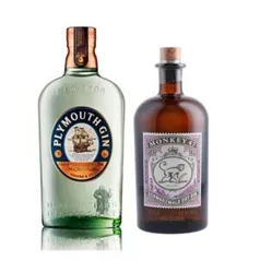 Kit Gin Plymouth Original 750ml + Gin Monkey 47 500ml - R$500