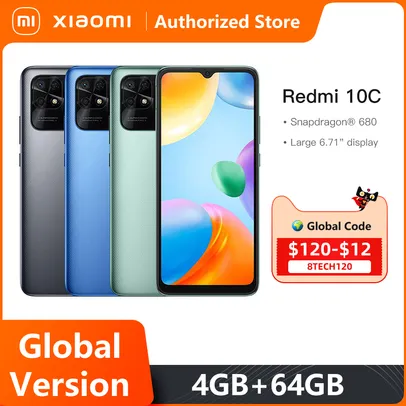 Xiaomi Redmi 10c 4gb 64gb/4gb 128gb Smartphone