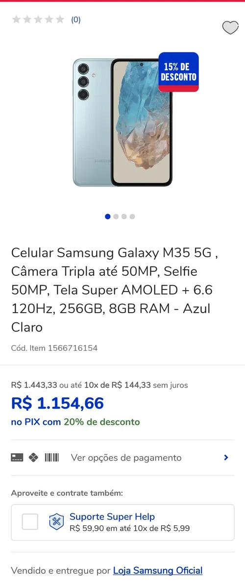 Imagem na descrição da promoção