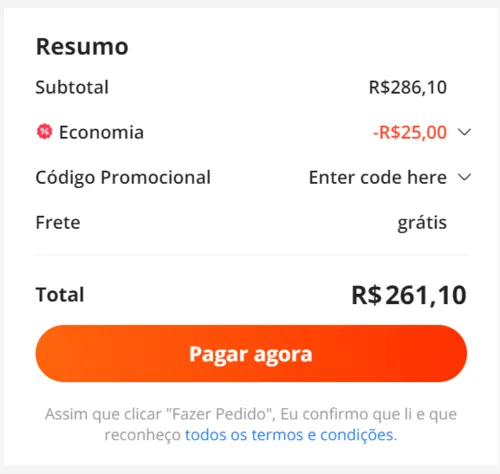 Imagem na descrição da promoção