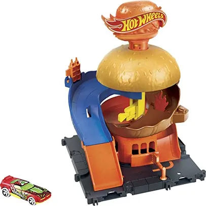 Hot Wheels Pista de Brinquedo Lanchonete de Hambúrgueres, Multi