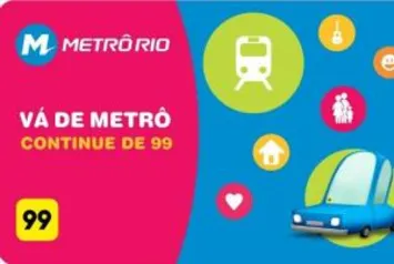 Promoção 99 táxis + Metrô Rio