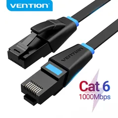 Cabo Ethernet CAT6 VEnTIOn UTP RJ45 Meio Metro - Upgraded Flat Cable