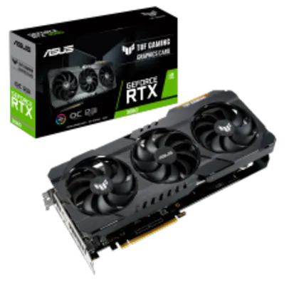 Placa de Vídeo Asus TUF Gaming GeForce RTX 3060 OC V2, LHR, 12GB GDDR6, DLSS, Ray Tracing, TUF-RTX3060-O12G-V2-GAMING 