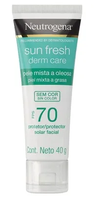 Neutrogena Sun Fresh Oily Skin - Protetor solar facial sem Cor, Fps 70, 40 g 