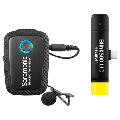 [APP] Sistema de Microfone Lapela Sem Fio Saramonic, USB-C, Preto - Blink500 B5