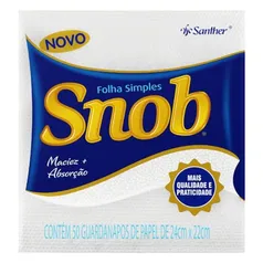 (Mais por Menos R$1,60) Snob Guardanapo Folha Simples Pequeno