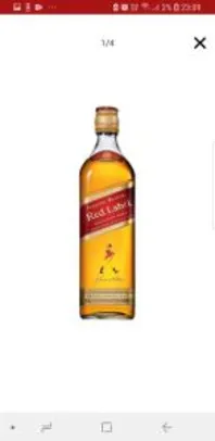 [20% AME e Prime] Whisky Johnnie Walker Red Label 1000ml - R$82 (com AME, R$61)