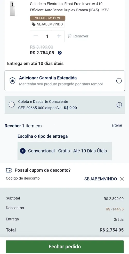 Imagem na descrição da promoção