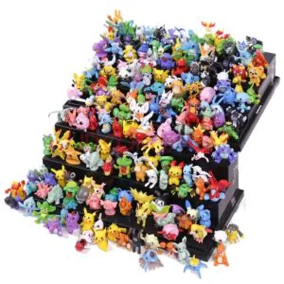 Kit 144 pçs Pokémon de 2 e 3 cm | R$ 130