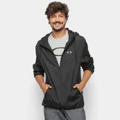 Jaqueta Oakley Capuz Windbreaker Masculina - Preto | R$ 127