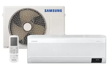 Ar-condicionado Split Inverter Samsung WindFree Connect Sem Vento 12.000 BTUs Frio AR12CVFAMWKNAZ 220V Kit