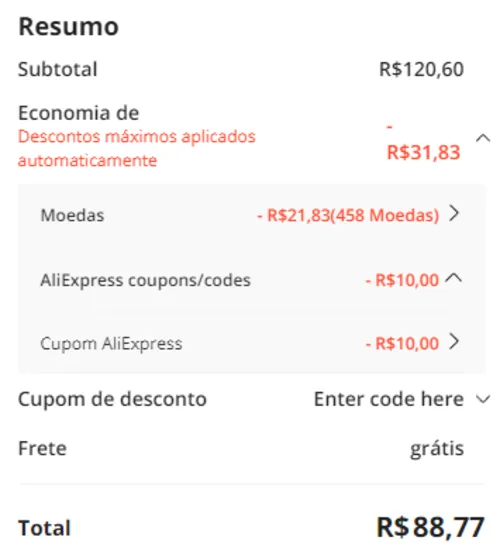 Imagem na descrição da promoção