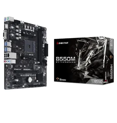 Placa Mãe Biostar B550MH, Chipset B550, AMD AM4, mATX, DDR4, AB55AM4S-R02-BS212X