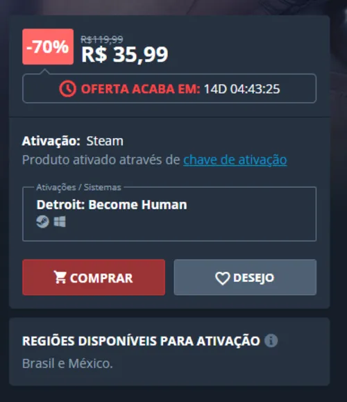 Imagem na descrição da promoção