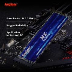 SSD NvMe M.2 2280 PCIe 3.0 / KingSpec 1TB / Leitura e Escrita 3000Mbs ~ 3400Mbs