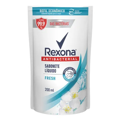 [Leve 3 por R$3,53 cada] Sabonete Líquido Refil Antibacteriano Rexona Fresh 200ml