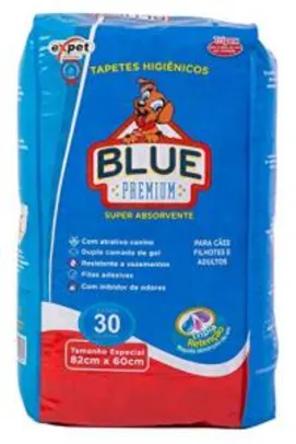 Tapete Higiênico para Cães Blue Premium - 30 Unidades | R$44