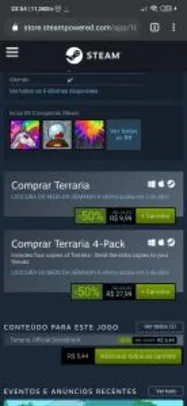 Terraria - R$10 (50% OFF)