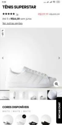 Adidas superstar Branco - R$229