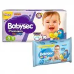 Kit 30 Fraldas Babysec Premium G E 92 Lenços Umedecidos