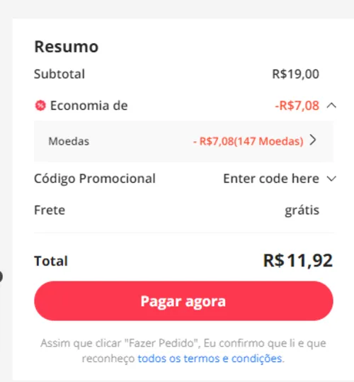 Imagem na descrição da promoção