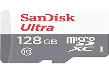 Cartão SanDisk Ultra 128GB 100MB/s UHS-I Classe 10 microSDXC SDSQUNR-128G-GN6MN