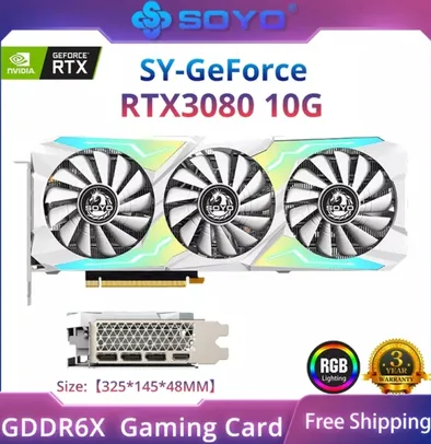 Placa de vídeo RTX 3080 10GB - SOYO