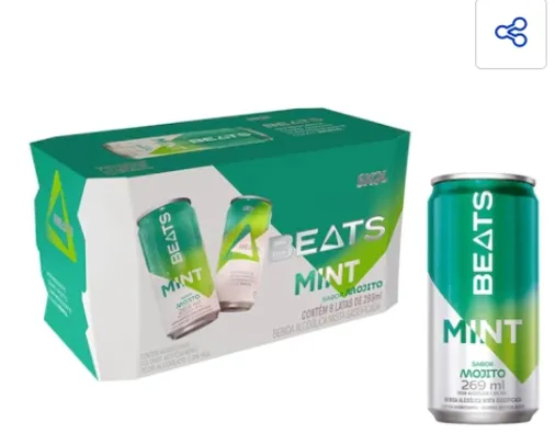 [APP/VIP] Skol Beats Mint Mojito Lata 269ml - Pack com 8 Unidades