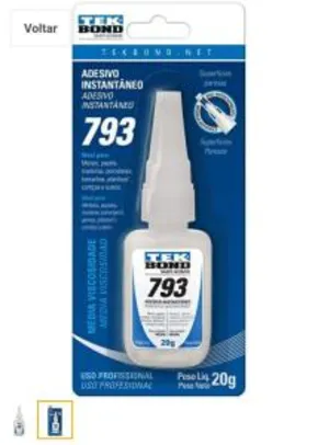 [PRIME] Adesivo Instantâneo 793 A - Blister 20g | R$ 8