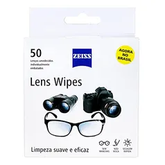 Lenços umedecidos ZEISS LENS WIPES limpeza de Lentes Caixa com 50 unidades