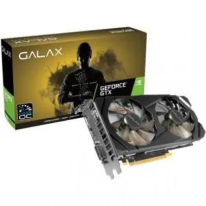 Placa de Vídeo Galax GeForce GTX 1660 6GB OC 60SRH7DSY91C 192Bits, GDDR5, PCI Express 3.0 - R$ 1320