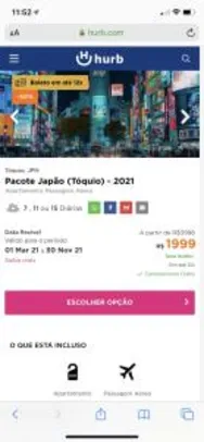 [HURB] Pacote Japão (Tóquio) - 2021