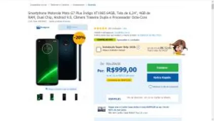 Moto G7 Plus 64GB - R$949