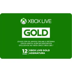 Assinatura Xbox Live Gold (12 meses) | R$160