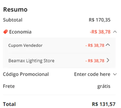 Imagem na descrição da promoção