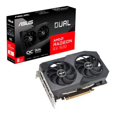 [Novos Usuários R$ 1350] Placa de Vídeo RX7600 OC ASUS AMD Dual Radeon, 8GB GDDR6 - 90YV0IH2-M0NA00