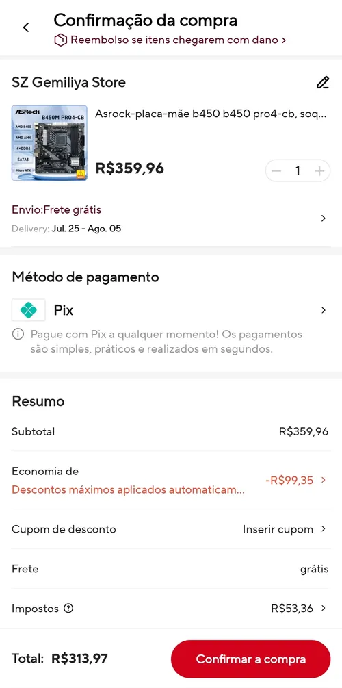 Imagem na descrição da promoção