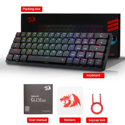 [Novo Usuário] Teclado Gamer Mecânico Redragon Elise Pro K624P RGB Super Slim