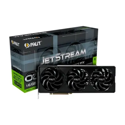 Placa de Video RTX 4070 Ti Super Jetstream OC Palit NVIDIA GeForce, 16GB GDDR6X, DLSS, Ray Trancing, G-Sync - NED47TSS19T2-1043J