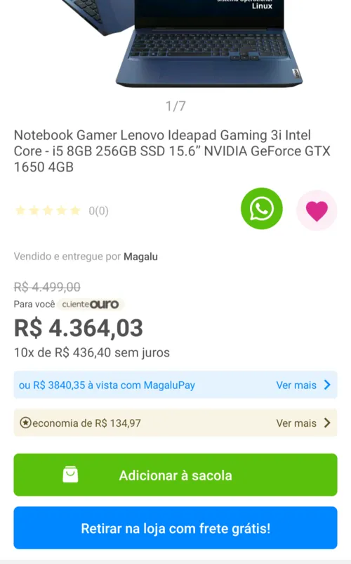 Imagem na descrição da promoção