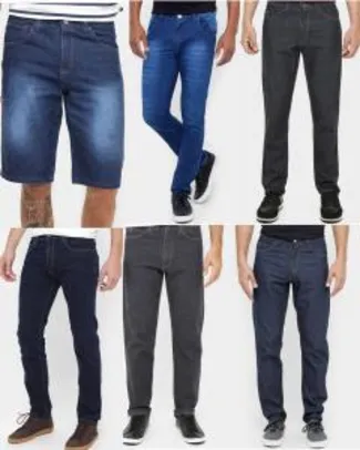 Calça Jeans e Bermudas Jeans Masculina a partir de R$ 35,90