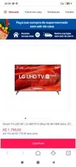 Smart TV LED 50" LG UM7510 Ultra HD 4K HDR