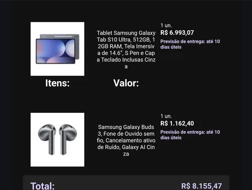 Imagem na descrição da promoção