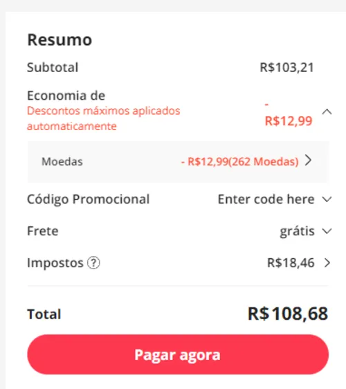 Imagem na descrição da promoção